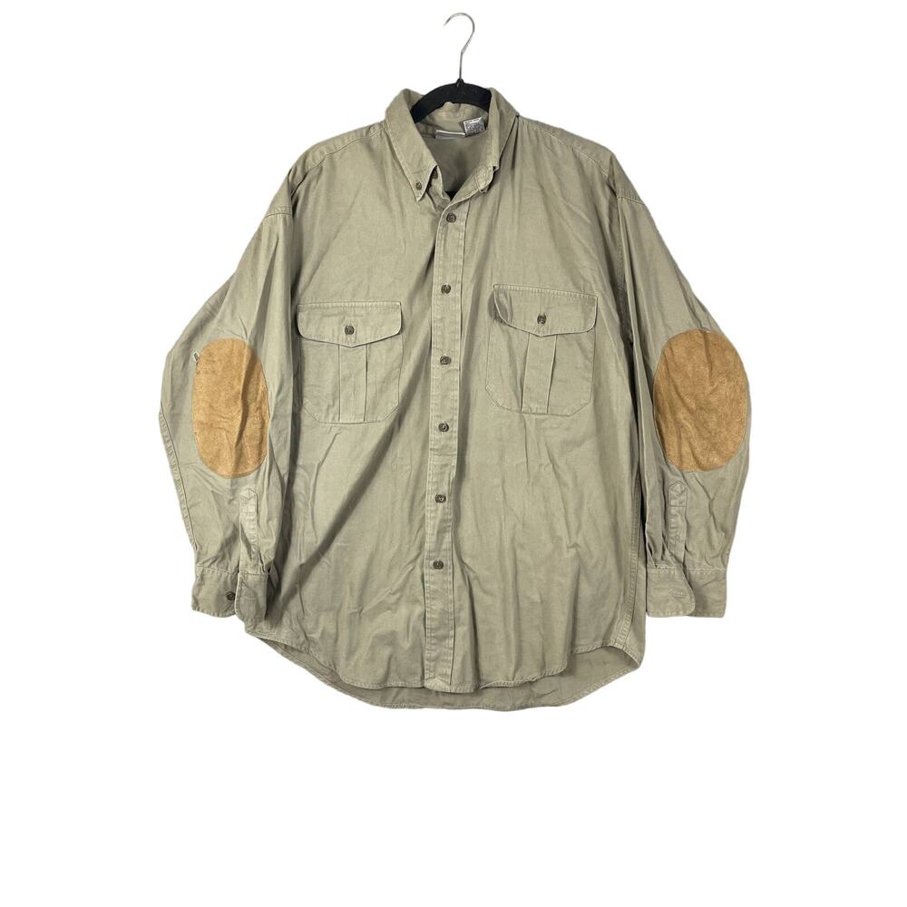 ACME Clothing Work Shirt Men M Green Pockets Cotton Bugs Bunny Equestrian Hunt